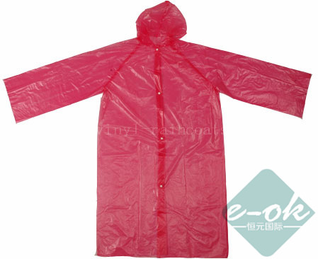 emergency raincoat pe disposable raincoat red